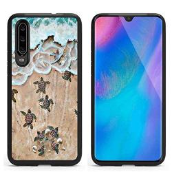 Huawei P30 Case, Baby Turtle Shock-Absorption TPU Rubber Bumper Huawei P30 Case, Ultra Thin Slim Protective Cover for Huawei P30-Black