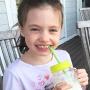 Silikids Universal Silicone Straw Lids, BPA-Free Cup Covers for Kids (Lime/Green/Purple)