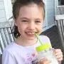Silikids Universal Silicone Straw Lids, BPA-Free Cup Covers for Kids (Lime/Green/Purple)