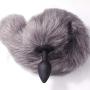 Vibó?Rators Toy for Women Artificial Fox Tail Silicone Anales Plug Couple Game Cosplay Props Anales Trainer Beginner Gray by YSQ-SH