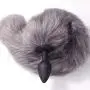 Vibó?Rators Toy for Women Artificial Fox Tail Silicone Anales Plug Couple Game Cosplay Props Anales Trainer Beginner Gray by YSQ-SH