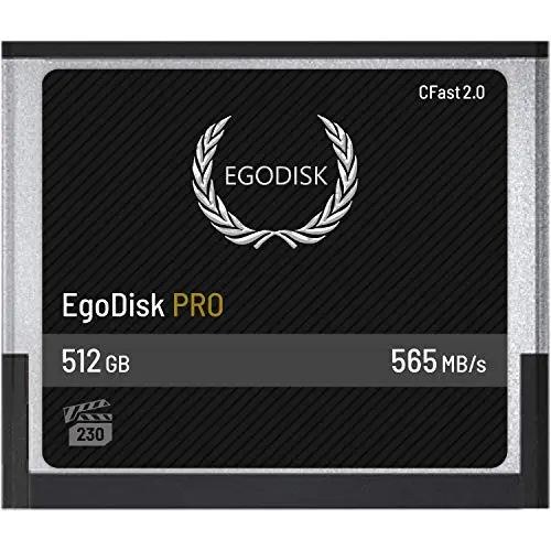 EgoDisk PRO 512GB CFast 2.0 Card - (BLACKMAGIC DESIGN URSA MINI 4K ? 4.6K | CANON ? XC10 ? XC15 ? 1DX MARK II ? C200 ? C700 | HASSELBLAD H6D-50C ? H6D-100C | PHANTOM VEO S) - 3 Year Warranty