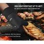 Walfos Insulated Waterproof/Oil & Heat Resistant Silicone BBQ, Smoker, Grill and Cooking Gloves Plus Pork Shredder Claws Plus Silicone Basting Brush - Superior Value Premium Set