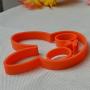 2Pcs Orange Silicone Rabbit Cartoon Fried Egg Rack, Egg Mold Pancake Egg Ring Shape, Pancake Egg Ring Shape Egg Omelette Mold, Kitchen Tools