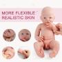 Vollence 22 inch Realistic Reborn Baby Doll,Not Vinyl Material Dolls,Real Full Body Silicone Baby Dolls,Handmade Lifelike Newborn Baby Doll - Boy