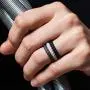 ThunderFit Womens Thin Swivel Rings, 10 Rings / 8 Rings / 4 Rings / 1 Ring - Stackable Silicone Wedding Rings - 2.5mm Wide - 2mm Thick