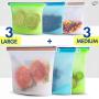 Silicone Bags Reusable Silicone Food Bag Reusable Sandwich Bags Reusable Ziplock Bags Silicone Storage Bags Silicon Containers Plastic Conteiner Freezer Gallon Size Zip Snack Lunch Sous Vide