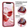 Vooii iPhone Xs Case, iPhone X Case, Soft Liquid Silicone Slim Rubber Full Body Protective iPhone Xs/X Case Cover (with Soft Microfiber Lining) Design for iPhone X iPhone Xs - Red