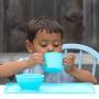 green sprouts Learning Cup | Silicone helps avoid harmful chemicals | Helps toddler develop independent drinking skills, 2 easy-grip handles, Heat-Resistant, Dishwasher Safe