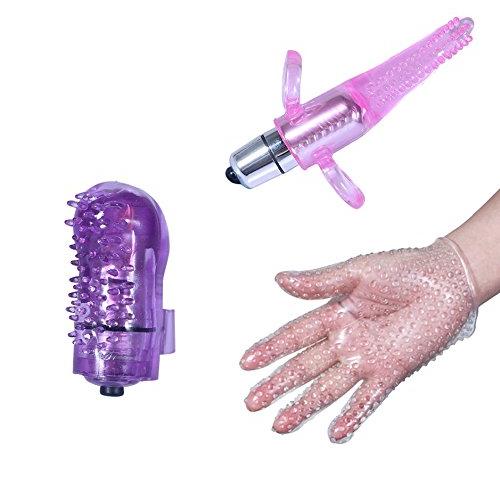 Finger Vibrant Toy Sex,Silicone G Spot Vagina Clitoris Vibrating Vibrator Sex Massage Gloves set, Waterproof Wireless Finger Vibrators Orgasm Squirt Massager AV Stick Sex Toys