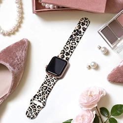 EXCHAR Compatible with Apple Watch Band 40mm 38mm 44mm 42mm Fadeless Pattern Printed Floral Bands Silicone Replacement Band for iWatch Series 5 Series 4/3/2/1 for Women Men