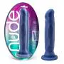8&quot Realistic Sensa Feel Dual Density Dildo - Platinum Silicone - Long Veined Cock Dong - Suction Cup Harness Compatible - Sex Toy for Women - Sex Toy for Adults (Indigo)