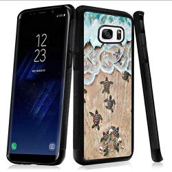 Samsung Galaxy S7 Case, Baby Turtle Shock-Absorption TPU Rubber Bumper Samsung Galaxy S7 Case, Ultra Thin Slim Protective Cover for Samsung Galaxy S7-Black