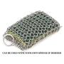 KITCHEN-PRO Cast Iron & Pyrex & Stainless Steel skillet Chainmail scrubber & cleaner With Silicone Insert Premium 316 Stainless Steel with Life Time Warranty
