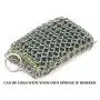 KITCHEN-PRO Cast Iron & Pyrex & Stainless Steel skillet Chainmail scrubber & cleaner With Silicone Insert Premium 316 Stainless Steel with Life Time Warranty