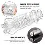 Male Masturbator Cup with Strong Sucking and Vibrating for Penis Stimulation and Enhancement Training, Fondlove Electric Pump Stroker Blowjob Oral Sex Toys for Men Masturbation