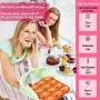 Perlli Top Quality 12 Cup Silicone Muffin Pan - Cupcake Mold Nonstick - Bpa Free Food Grade - Large Muffin Tin Baking Cups Liners - Reusable Rubber Bakeware Trays - Dishwasher Microwave Oven Safe
