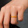 ThunderFit Thin and Stackable Silicone Rings, 8 Rings / 4 Rings / 1 Ring - Silicone Wedding Bands for Women - Diamond Pattern