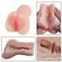 Lover FirE OM Pocket Pussy 5D Ultimate Realistic Male STROKER Soft Adult Sex Toys Real Feel Artificial Silicone for Male w/ Bonus Lubricant