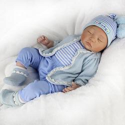 CHAREX Reborn Baby Doll Sleeping Soft Vinyl Newborn Doll Boy, Lifelike Realistic 22 inch Weighted Gift Set for Age 3+