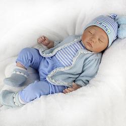 CHAREX Reborn Baby Doll Sleeping Soft Vinyl Newborn Doll Boy, Lifelike Realistic 22 inch Weighted Gift Set for Age 3+