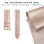 SWEES Leather Band Compatible for Apple Watch 38mm 40mm, Genuine Leather Shiny Bling Strap Compatible iWatch Series 5 Series 4 Series 3 Series 2 Series 1, Sports & Edition Women, Glistening Rose Gold