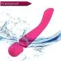 Wand Massager,Rechargeable Cordless Magic Vibrator Wand Clitoral Vibrator Stimulation with 20 Speeds Double End Vibrating Adult Sex Toys for Women Couples (Pink)