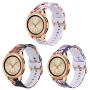 VIGOSS Silicone Floral Band Compatible Galaxy Watch 42mm Bands/Galaxy Watch Active 40mm Bands/Gear Sport Band, Women 20mm Strap Replacement Bracelet Wristband for Samsung Galaxy Watch 42mm R810 Watch