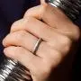 ThunderFit Womens Thin Swivel Rings, 10 Rings / 8 Rings / 4 Rings / 1 Ring - Stackable Silicone Wedding Rings - 2.5mm Wide - 2mm Thick