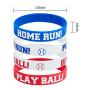 Baseball Silicone Rubber Bracelets Boy Rubber Wristbands Baseball Bracelet Wristbands for School Gifts Party Favors (24)