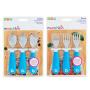 Munchkin 6 Count Raise Toddler Forks and Spoons, Blue, 12+