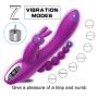 USB Magnetic Charging Silicone Rabbit Massage Stick Anále G-Spōt Stǐmulator Toys -Purple By Dwoon