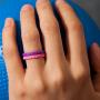 ThunderFit Thin and Stackable Silicone Rings, 8 Rings / 4 Rings / 1 Ring - Silicone Wedding Bands for Women - Diamond Pattern