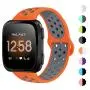 NANW Bands Compatible with Fitbit Versa/Versa 2/Versa Lite Small Large,Soft Silicone Replacement Band for Versa/Versa 2,Air Hole Wristband Strap for Women Men
