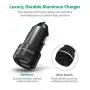 USB Car Charger RAVPower 24W 4.8A Metal Dual Car Adapter, Compatible with iPhone 11/Pro/Max XS Max XR X 8 7 Plus, iPad Pro Air Mini, Galaxy S9 S8 S7 S6 Edge Note and More (Black)