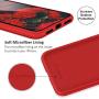 SURPHY Silicone Case Compatible with iPhone 11 Case 6.1 inch, Liquid Silicone Full Body Thickening Design Phone Case (with Microfiber Lining) for iPhone 11 6.1 2019, Red