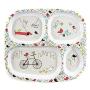 Bumkins Divided Plate, Melamine Tray Plate, Toddler, Kids, BPA Free, Stackable, Dishwasher Safe ? Gray Bird Park