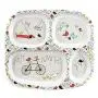 Bumkins Divided Plate, Melamine Tray Plate, Toddler, Kids, BPA Free, Stackable, Dishwasher Safe ? Gray Bird Park