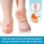 Heel Support for Plantar Fasciitis, Sumiwish 6 PCS Thick Heel Sleeves, Silicone Heel Protector Pads, Heel Cushion for Bone Spur and Heel Spur Pain Relief, Cracked Heels