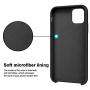 Anuck iPhone 11 Case, Anti-Slip Liquid Silicone Gel Rubber Bumper Case with Soft Microfiber Lining Cushion Slim Hard Shell Shockproof Protective Case Cover for Apple iPhone 11 6.1" 2019 - Black