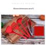5 Sets of Shovel Spoon Silicone Kitchenware Nonstick Cookware Set Cooking Shovel Spoon Tool Color,Red