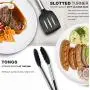 Kitchenware set, 8 piece set of silicone kitchen utensils, stainless steel handle, heat resistant and nonstick cooking tools