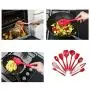 Silicone Kitchenware 10 Pieces - Cooking Set - Professional Kitchen Tool Set - BBQ, Baking,Red