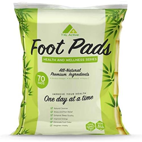 All Natural Ingredients Foot Pads, 70 Pads - Improves Sleep Quality, Relieves Stress and Fatigue, Boosts Energy, Safe and Easy to Use, Highly Effective, Remove Odor Suitable for Everyday Use