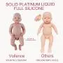 Vollence 22 inch Realistic Reborn Baby Doll,Not Vinyl Material Dolls,Real Full Body Silicone Baby Dolls,Handmade Lifelike Newborn Baby Doll - Boy