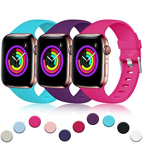 Haveda Sport Bands Compatible for Apple 4 Watch 40mm 44mm Series 4 Series 5, iWatch Bands 38mm 42mm Womens, Waterproof Wrist Band for iWatch, Apple Watch Series 3, Series 2/1 Man Small Large