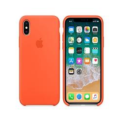 Keklle iPhone X Silicone Case, Keklle Liquid Silicone Gel Rubber Shockproof Case and Ultra Soft Microfiber Cloth Lining Cushion for iPhone X/10 (Spicy Orange)