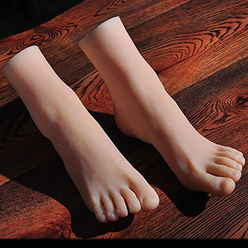 1 Pair Silicone Lifesize Female Mannequin Foot with Nail Display Jewerly Sandal Shoe Sock Display Art Sketch