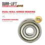 Ultra-Life MAX 2" Reinforced Dual Cage, Sealed 6200ZZ Ball Bearing Nylon Garage Door Roller and 4" Stem (10 Pack)