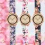 VIGOSS Silicone Floral Band Compatible Galaxy Watch 42mm Bands/Galaxy Watch Active 40mm Bands/Gear Sport Band, Women 20mm Strap Replacement Bracelet Wristband for Samsung Galaxy Watch 42mm R810 Watch